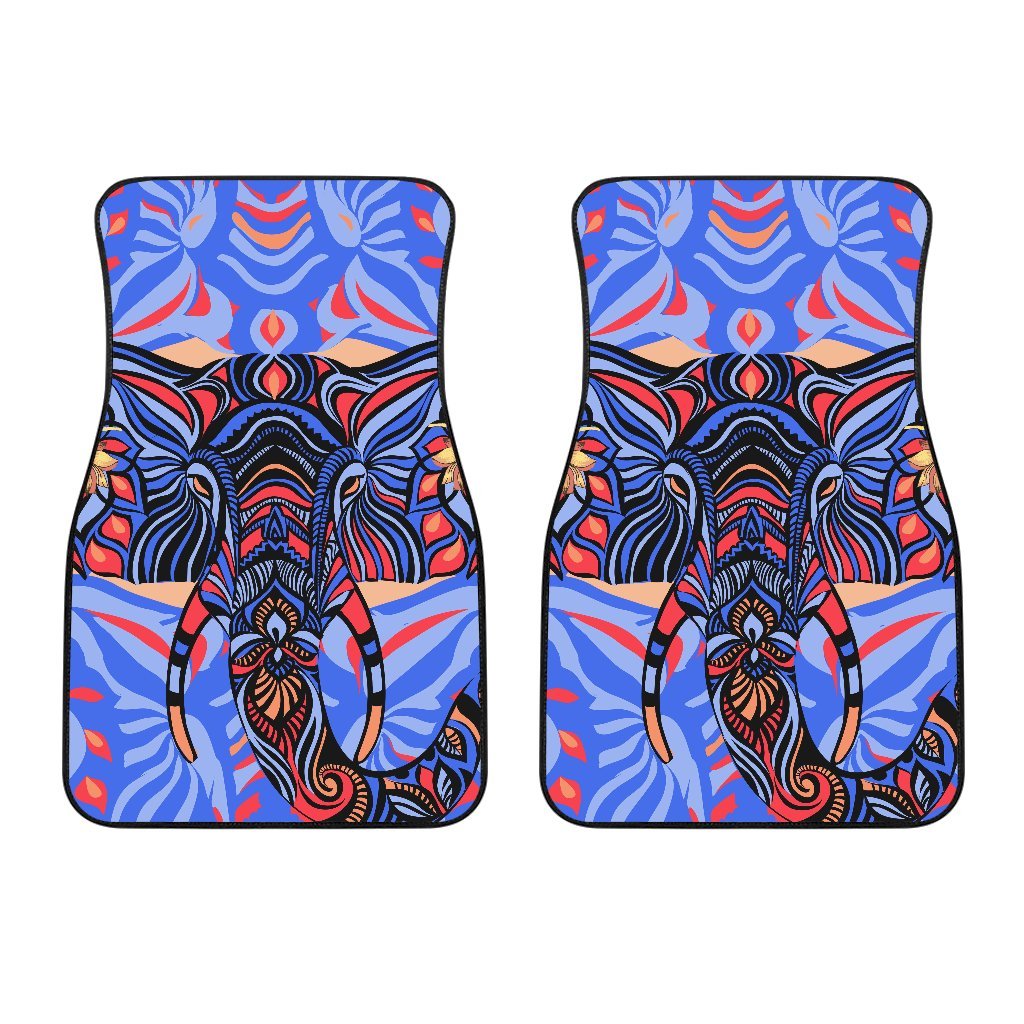 Blue Elephant Indian Mandala Car Floor Mats