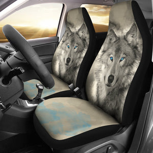 Blue Eye Wolf Seat Cover Car Seat Covers Set 2 Pc, Car Accessories Car Mats Blue Eye Wolf Seat Cover Car Seat Covers Set 2 Pc, Car Accessories Car Mats - Vegamart.com
