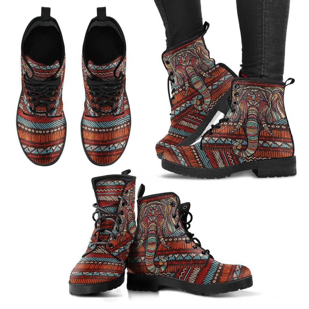 Bohemian Elephant Women's Leather Boots