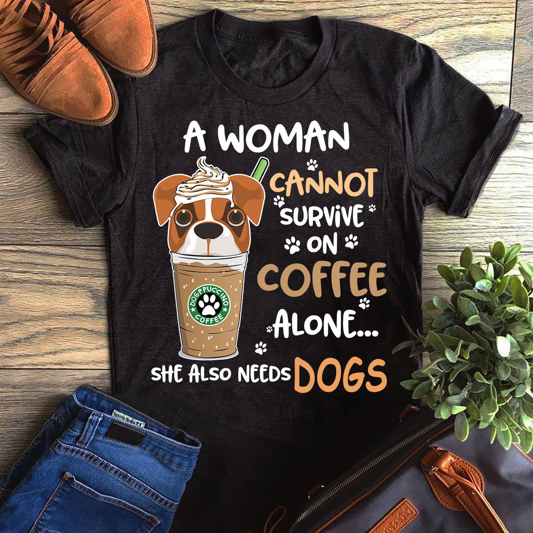 Boxer A Woman Cannot Survive On Coffee Alone T-Shirt Custom T Shirts Printing Boxer A Woman Cannot Survive On Coffee Alone T-Shirt Custom T Shirts Printing - Vegamart.com