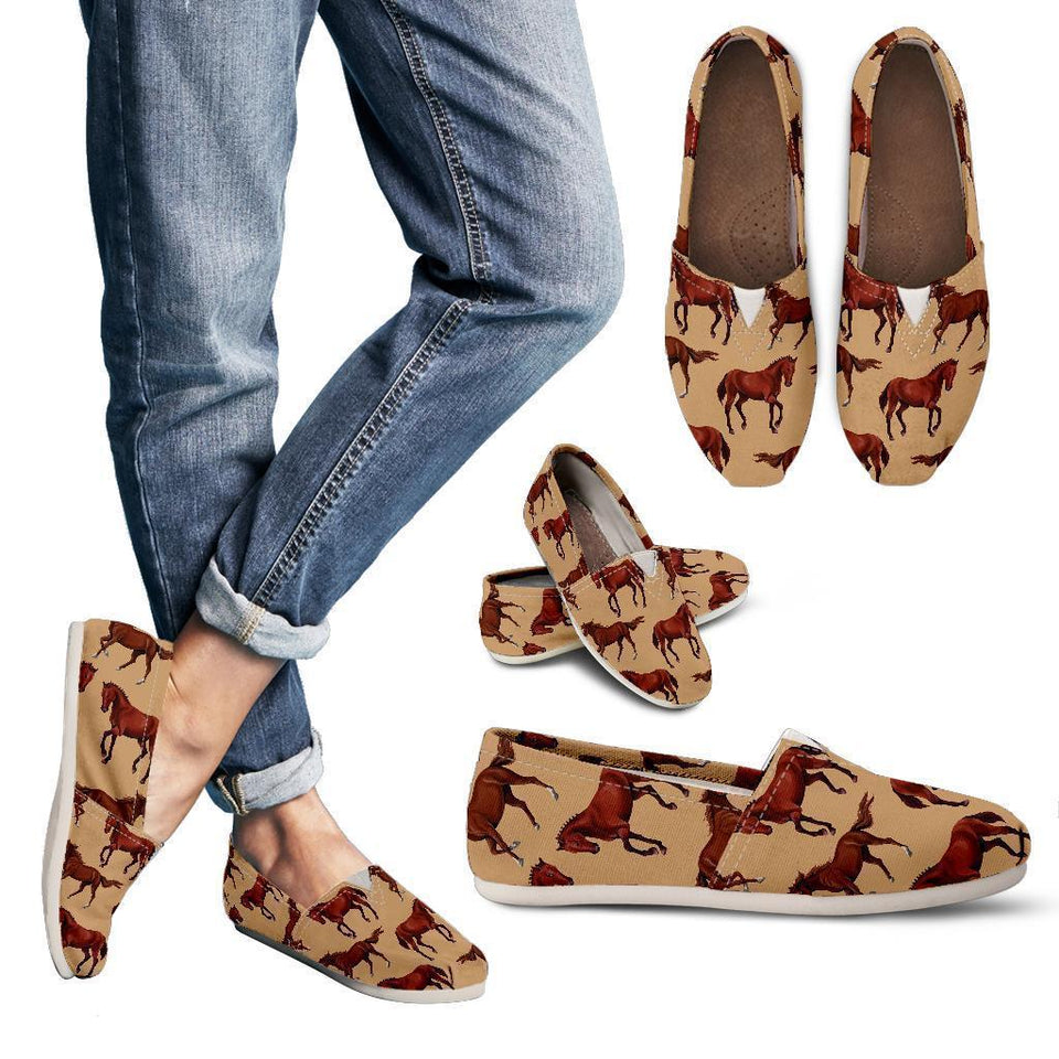 Brown Horse Print Pattern Casual Shoes Style Shoes For Women All Over Print Brown Horse Print Pattern Casual Shoes Style Shoes For Women All Over Print - Vegamart.com