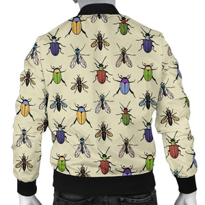 Bug Pattern Print Men Casual Bomber Jacket