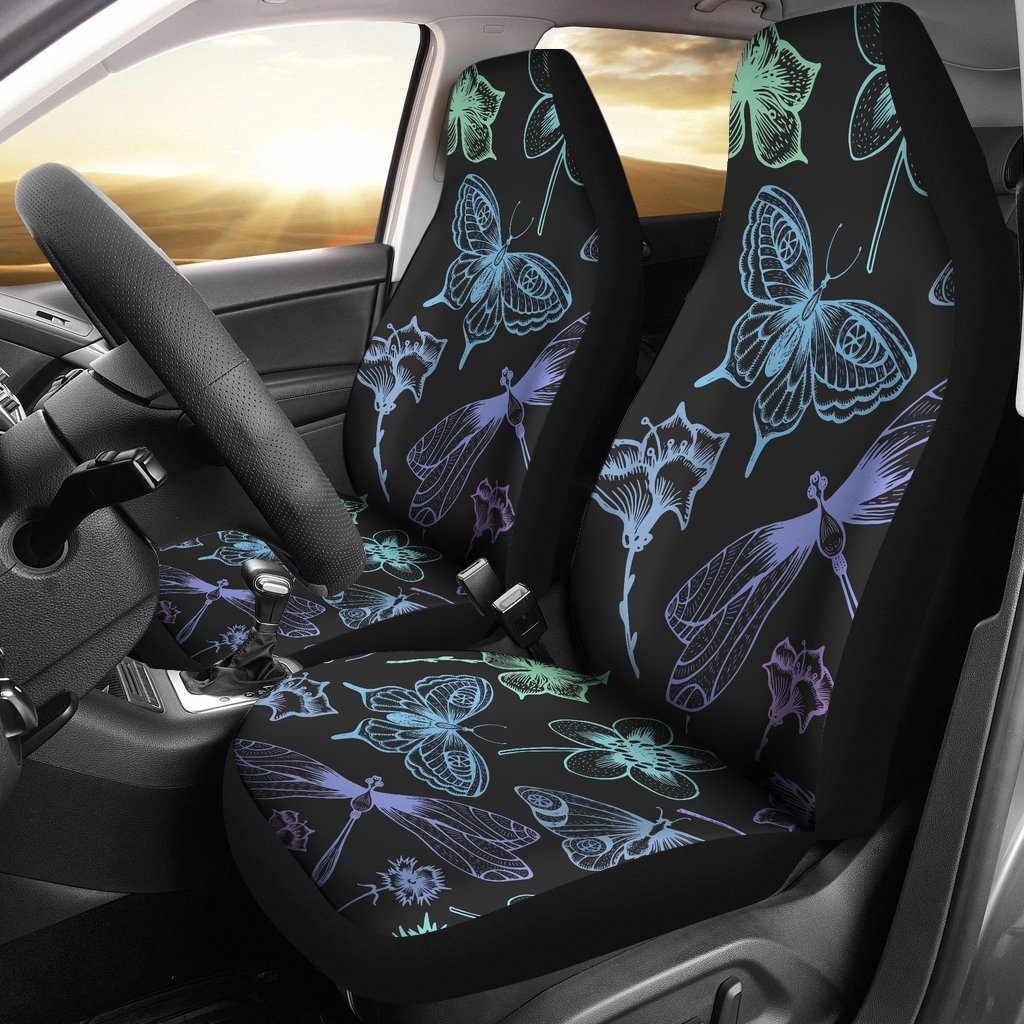 Butterfly Dragonfly Car Seat Covers Set 2 Pc, Car Accessories Car Mats Covers Butterfly Dragonfly Car Seat Covers Set 2 Pc, Car Accessories Car Mats Covers - Vegamart.com
