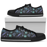 Butterfly Dragonfly Low Top Shoes For Women White, Black Custom Shoes Butterfly Dragonfly Low Top Shoes For Women White, Black Custom Shoes - Vegamart.com