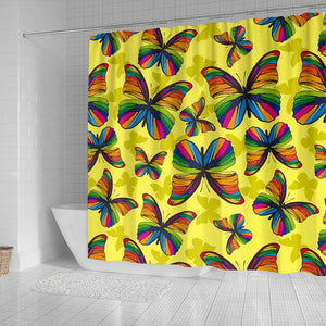 Butterfly Rainbow Shower Curtain