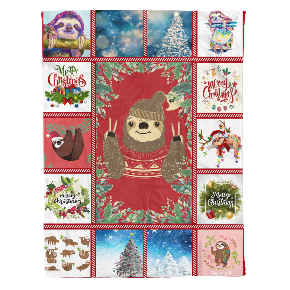 Sloth Gorgeous Merry Christmas Animal Reindeer Xmas Fleece Blanket, Custom Blankets Sloth Gorgeous Merry Christmas Animal Reindeer Xmas Fleece Blanket, Custom Blankets - Vegamart.com