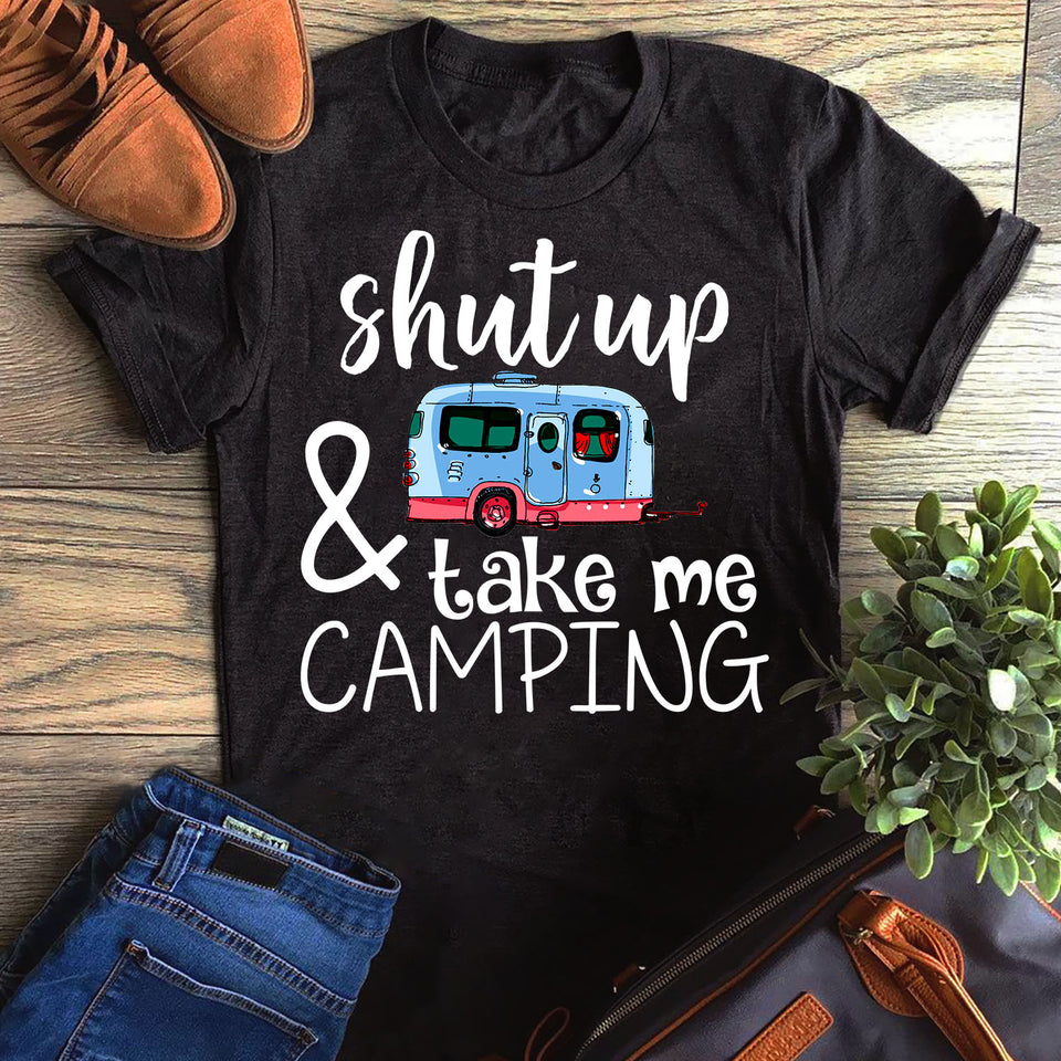 Camping Shut Up And Take Me Camping T-Shirt Custom T Shirts Printing Camping Shut Up And Take Me Camping T-Shirt Custom T Shirts Printing - Vegamart.com