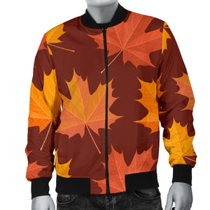Canada Print Pattern Men Casual Bomber Jacket