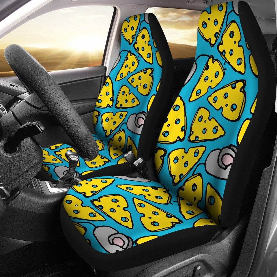 Cheese Mouse Pattern Print Seat Cover Car Seat Covers Set 2 Pc, Car Accessories Car Mats Cheese Mouse Pattern Print Seat Cover Car Seat Covers Set 2 Pc, Car Accessories Car Mats - Vegamart.com