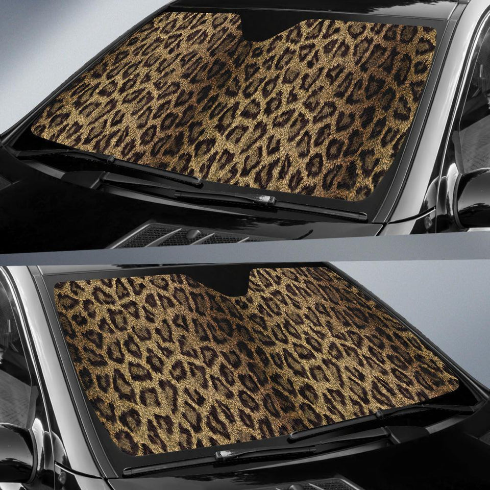 Cheetah Leopard Pattern Print Car Sun Shade