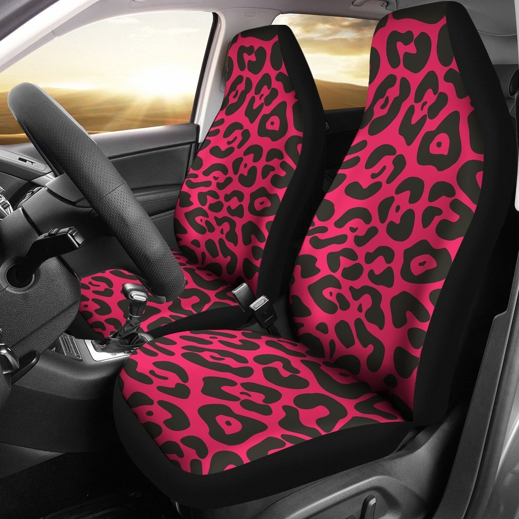 Cheetah Pink Print Pattern Car Seat Covers Set 2 Pc, Car Accessories Car Mats Covers Cheetah Pink Print Pattern Car Seat Covers Set 2 Pc, Car Accessories Car Mats Covers - Vegamart.com