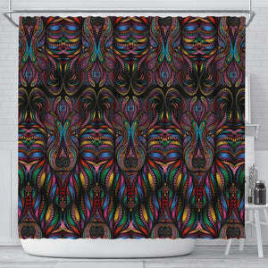 Colorful Art Wolf  Shower Curtain