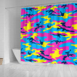 Colorful Camo Shower Curtain