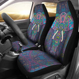 Colorful Elephant Indian Print Car Seat Covers Set 2 Pc, Car Accessories Car Mats Covers Colorful Elephant Indian Print Car Seat Covers Set 2 Pc, Car Accessories Car Mats Covers - Vegamart.com