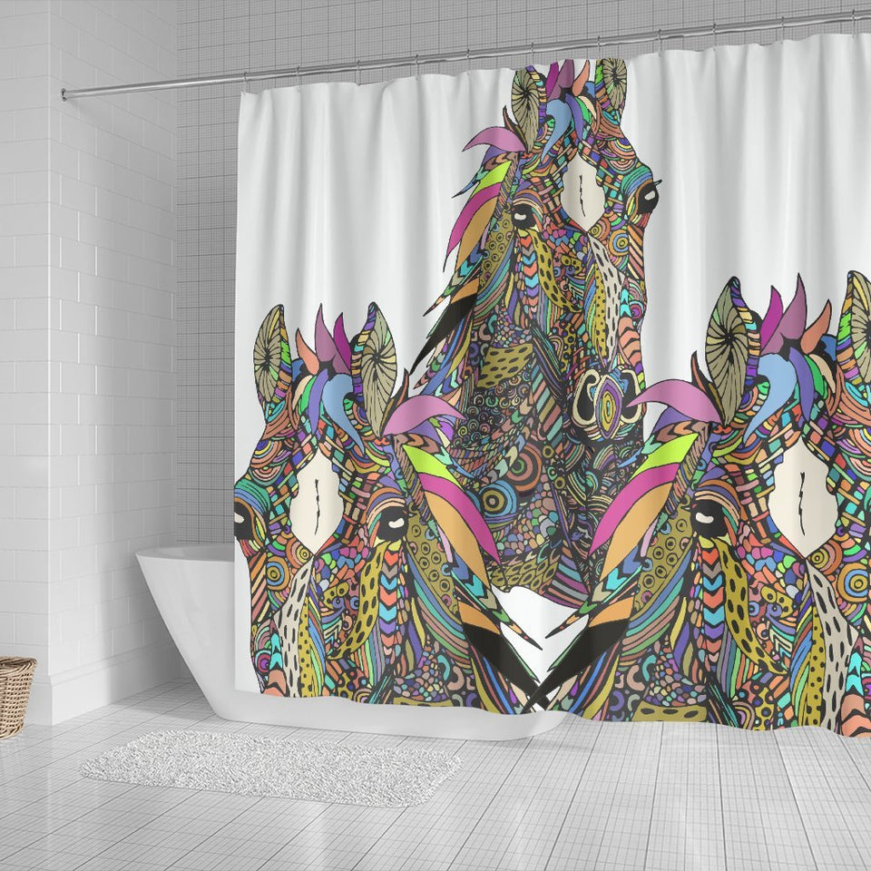 Colorful Horse Shower Curtain