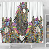 Colorful Horse Shower Curtain