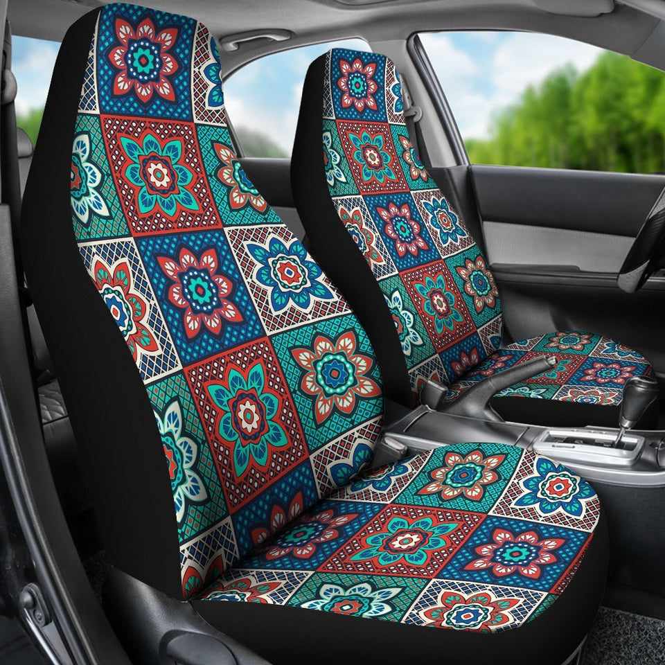 Colorful Mosaic Print Pattern Seat Cover Car Seat Covers Set 2 Pc, Car Accessories Car Mats Colorful Mosaic Print Pattern Seat Cover Car Seat Covers Set 2 Pc, Car Accessories Car Mats - Vegamart.com