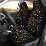 Colorful Music Note Pattern Print Seat Cover Car Seat Covers Set 2 Pc, Car Accessories Car Mats Colorful Music Note Pattern Print Seat Cover Car Seat Covers Set 2 Pc, Car Accessories Car Mats - Vegamart.com