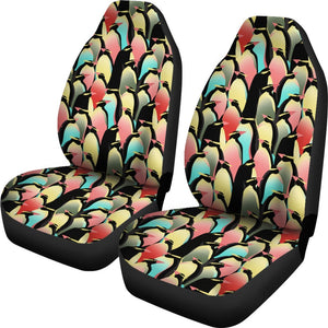 Colorful Penguin Pattern Print Seat Cover Car Seat Covers Set 2 Pc, Car Accessories Car Mats Colorful Penguin Pattern Print Seat Cover Car Seat Covers Set 2 Pc, Car Accessories Car Mats - Vegamart.com