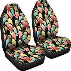 Colorful Penguin Pattern Print Seat Cover Car Seat Covers Set 2 Pc, Car Accessories Car Mats Colorful Penguin Pattern Print Seat Cover Car Seat Covers Set 2 Pc, Car Accessories Car Mats - Vegamart.com