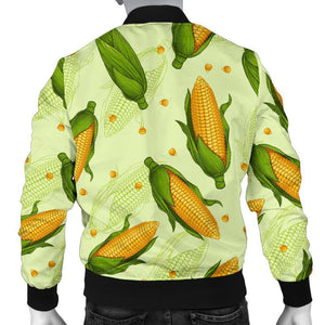 Corn Pattern Print Men Casual Bomber Jacket