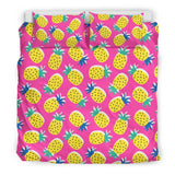 Cute Pink Pineapple Bedding Set