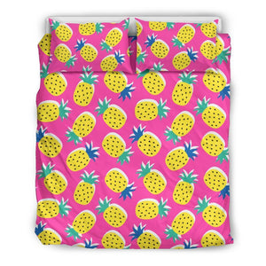 Cute Pink Pineapple Bedding Set