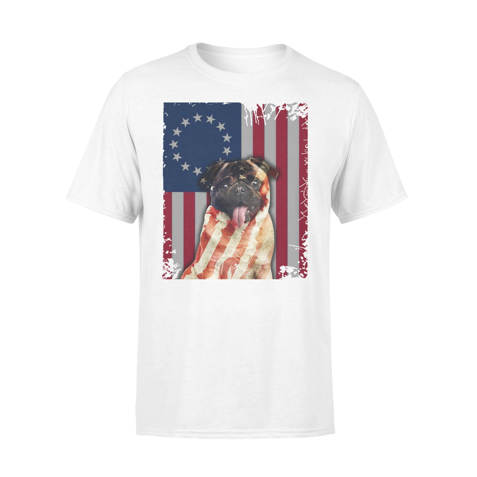 Pug Betsy Ross Flag Make Your Own Custom T shirts Printing Pug Betsy Ross Flag Make Your Own Custom T shirts Printing - Vegamart.com