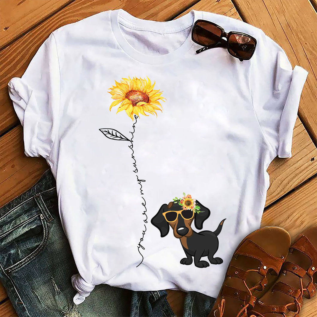 Dachshund You Are My Sunshine T-Shirt Custom T Shirts Printing Dachshund You Are My Sunshine T-Shirt Custom T Shirts Printing - Vegamart.com