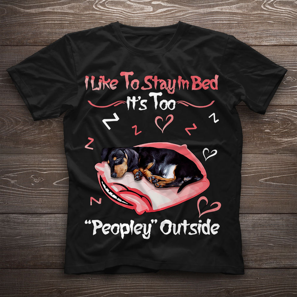 Dachshund Like To Stay In Bed T-Shirt Custom T Shirts Printing Dachshund Like To Stay In Bed T-Shirt Custom T Shirts Printing - Vegamart.com