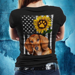 Dachshund And Sunflower T-Shirt Custom T Shirts Printing Dachshund And Sunflower T-Shirt Custom T Shirts Printing - Vegamart.com