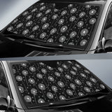 Dandelion Black Pattern Print Car Sun Shade