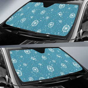 Dandelion Blue Pattern Print Car Sun Shade