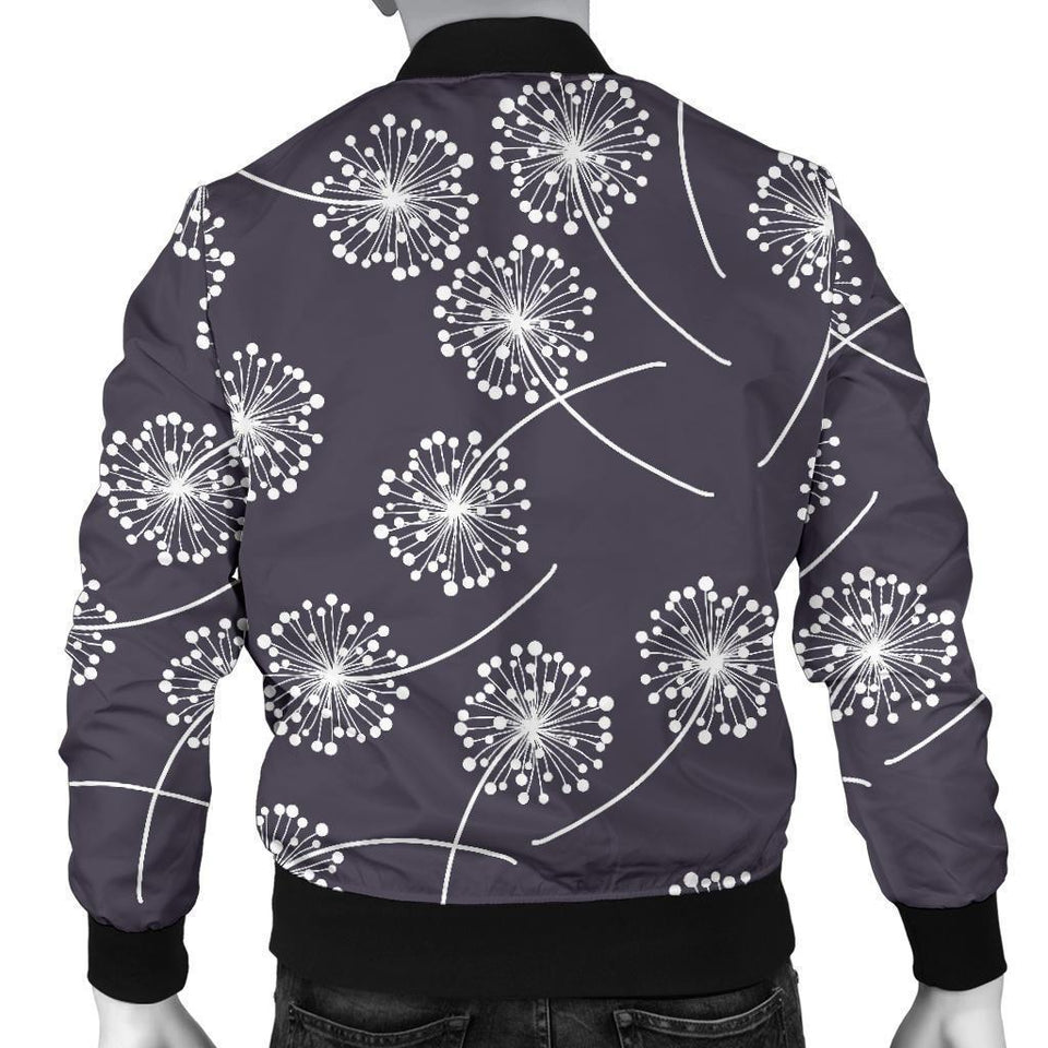 Dandelion Print Pattern Men Casual Bomber Jacket