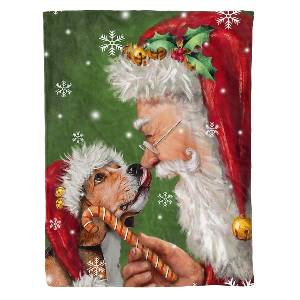 Beagle Smile With Santa Claus Christmas Snow And Sticks Merry Xmas Gorgeous Fleece Blanket, Custom Blankets Beagle Smile With Santa Claus Christmas Snow And Sticks Merry Xmas Gorgeous Fleece Blanket, Custom Blankets - Vegamart.com