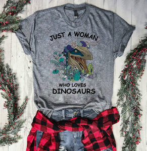 Dinosaur Just A Woman Who Loves Dinosaurs T-Shirt Custom T Shirts Printing Dinosaur Just A Woman Who Loves Dinosaurs T-Shirt Custom T Shirts Printing - Vegamart.com