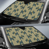 Dog Westie Pattern Print Car Sun Shade