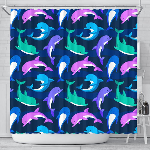Dolphin Baby Shower Curtain