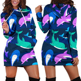 Dolphin Baby Hoodie Dress 3D Style Women All Over Print Dolphin Baby Hoodie Dress 3D Style Women All Over Print - Vegamart.com