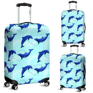 Dolphin Heart Pattern Luggage Cover Protector