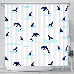 Dolphin Jumping Shower Curtain