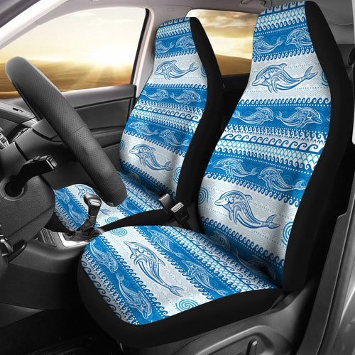 Dolphin Tribal Print Pattern Car Seat Covers Set 2 Pc, Car Accessories Car Mats Covers Dolphin Tribal Print Pattern Car Seat Covers Set 2 Pc, Car Accessories Car Mats Covers - Vegamart.com