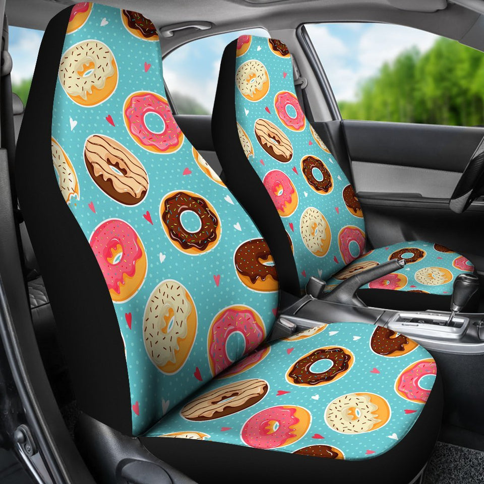 Donut Pattern Print Seat Cover Car Seat Covers Set 2 Pc, Car Accessories Car Mats Donut Pattern Print Seat Cover Car Seat Covers Set 2 Pc, Car Accessories Car Mats - Vegamart.com