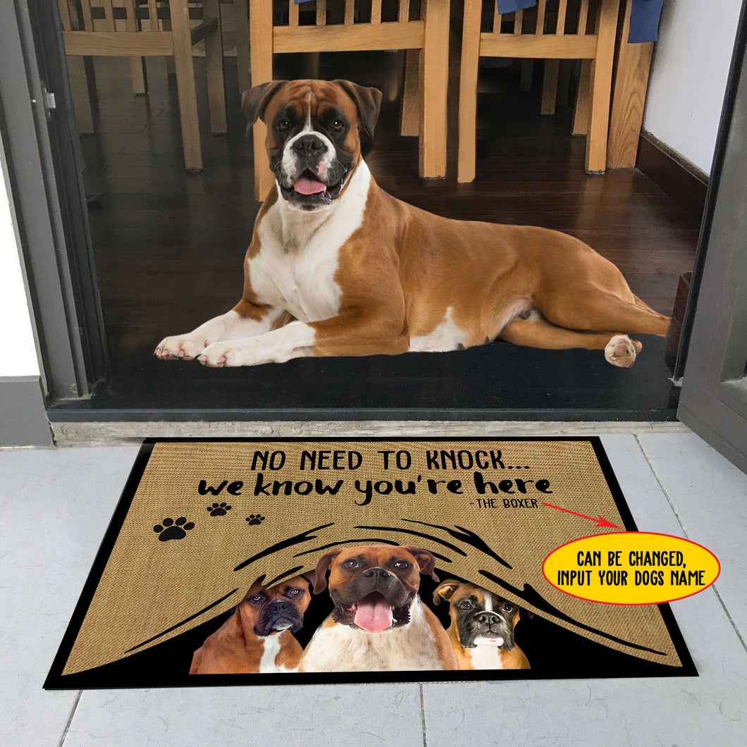 No Need To Knock... Boxer Doormat No Need To Knock... Boxer Doormat - Vegamart.com