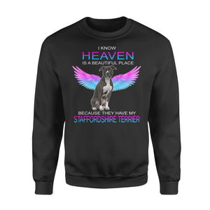 Staffordshire Terrier Dog Angel My Heaven Dogs Lover Angel Wings Happiness Amazing Gift Sweatshirt Custom T Shirts Printing Staffordshire Terrier Dog Angel My Heaven Dogs Lover Angel Wings Happiness Amazing Gift Sweatshirt Custom T Shirts Printing - Vegamart.com
