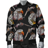 Eagle Print Pattern Men Casual Bomber Jacket