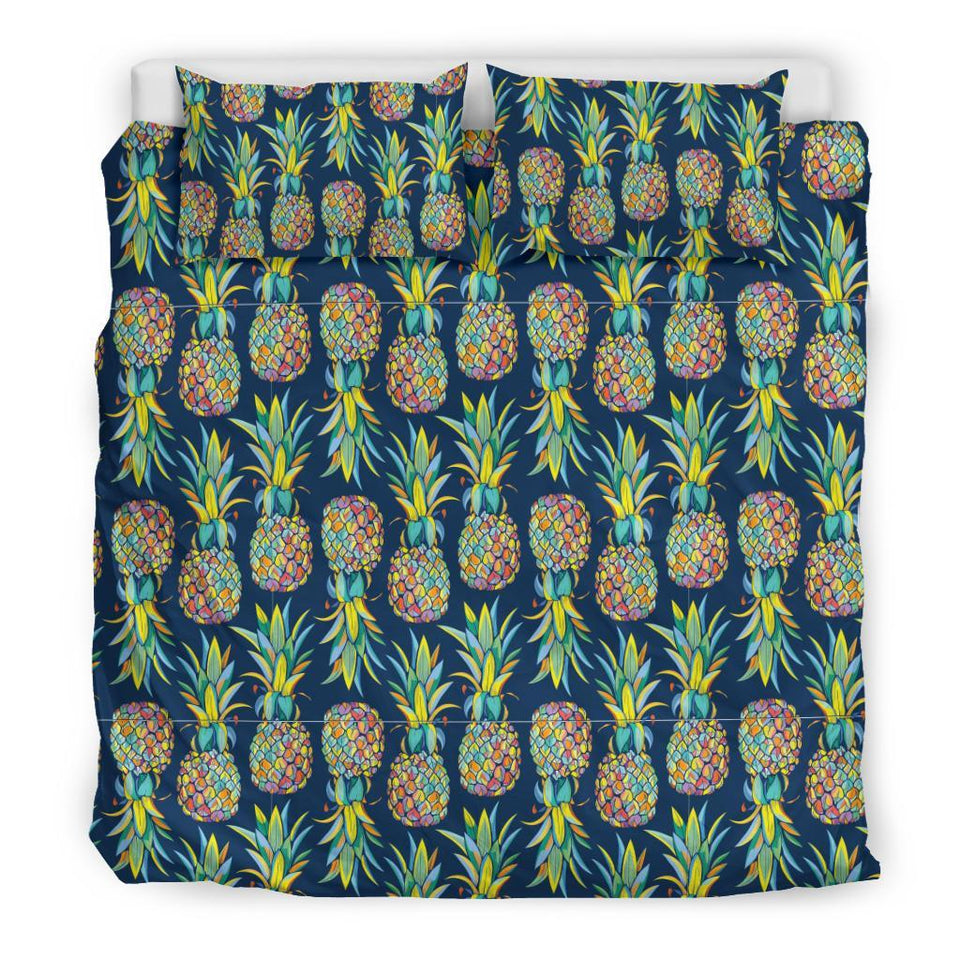 Edm Pineapple Blue Bedding Set