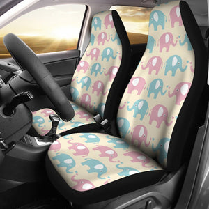 Elephant Baby Pastel Print Pattern Car Seat Covers Set 2 Pc, Car Accessories Car Mats Covers Elephant Baby Pastel Print Pattern Car Seat Covers Set 2 Pc, Car Accessories Car Mats Covers - Vegamart.com