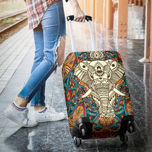 Elephant Colorful Indian Luggage Cover Protector