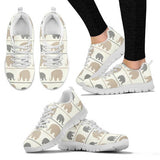 Elephant Cute White Sneakers Shoes For Women, Men Elephant Cute White Sneakers Shoes For Women, Men - Vegamart.com